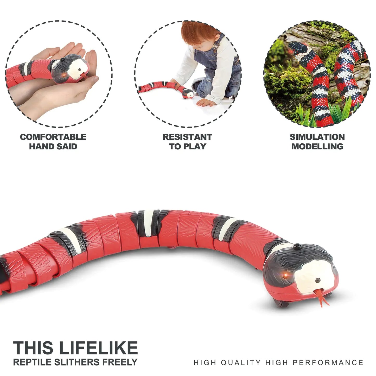 Smart Sensing Snake Interactive Cat Toy